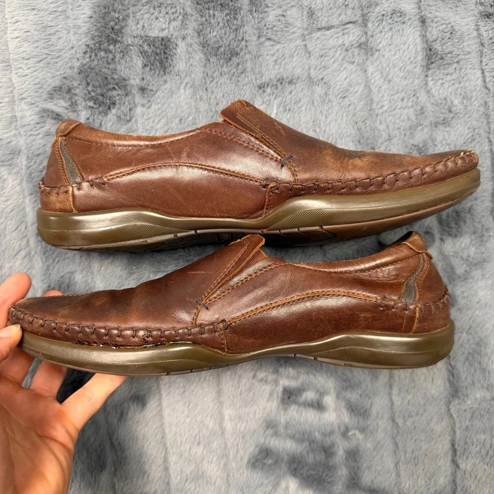 Pikolinos San Lorenzo Brown Leather Slip On Loafers Mens Size 43 10896
